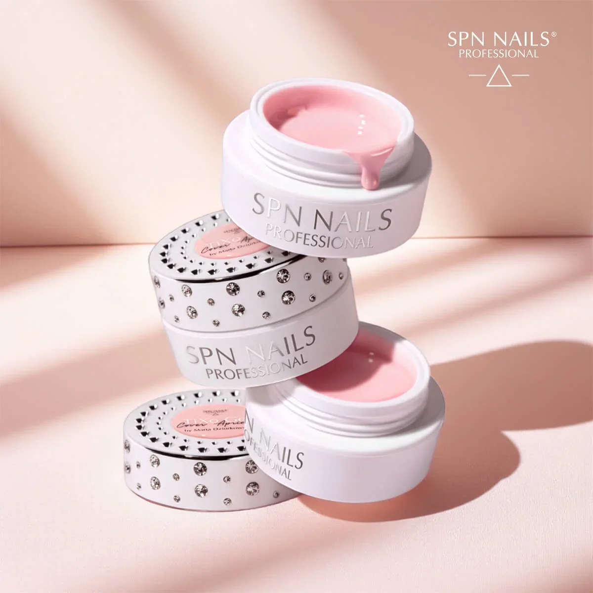 SPN Nails TiXo Builder Gel Cover Rose by Marta Dziurkowska - Image 8