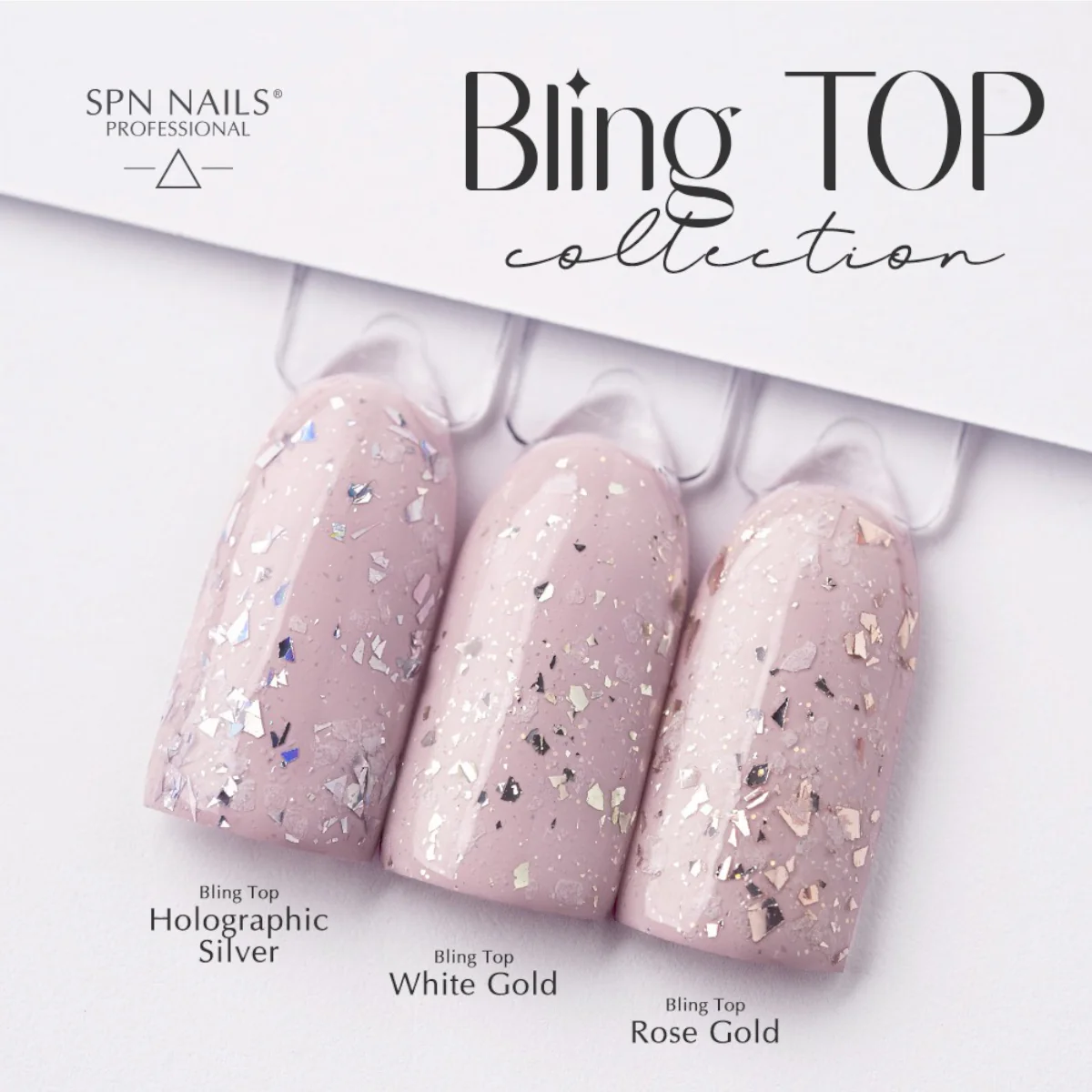 SPN Nails UV LaQ Bling Top Rose Gold - Image 7