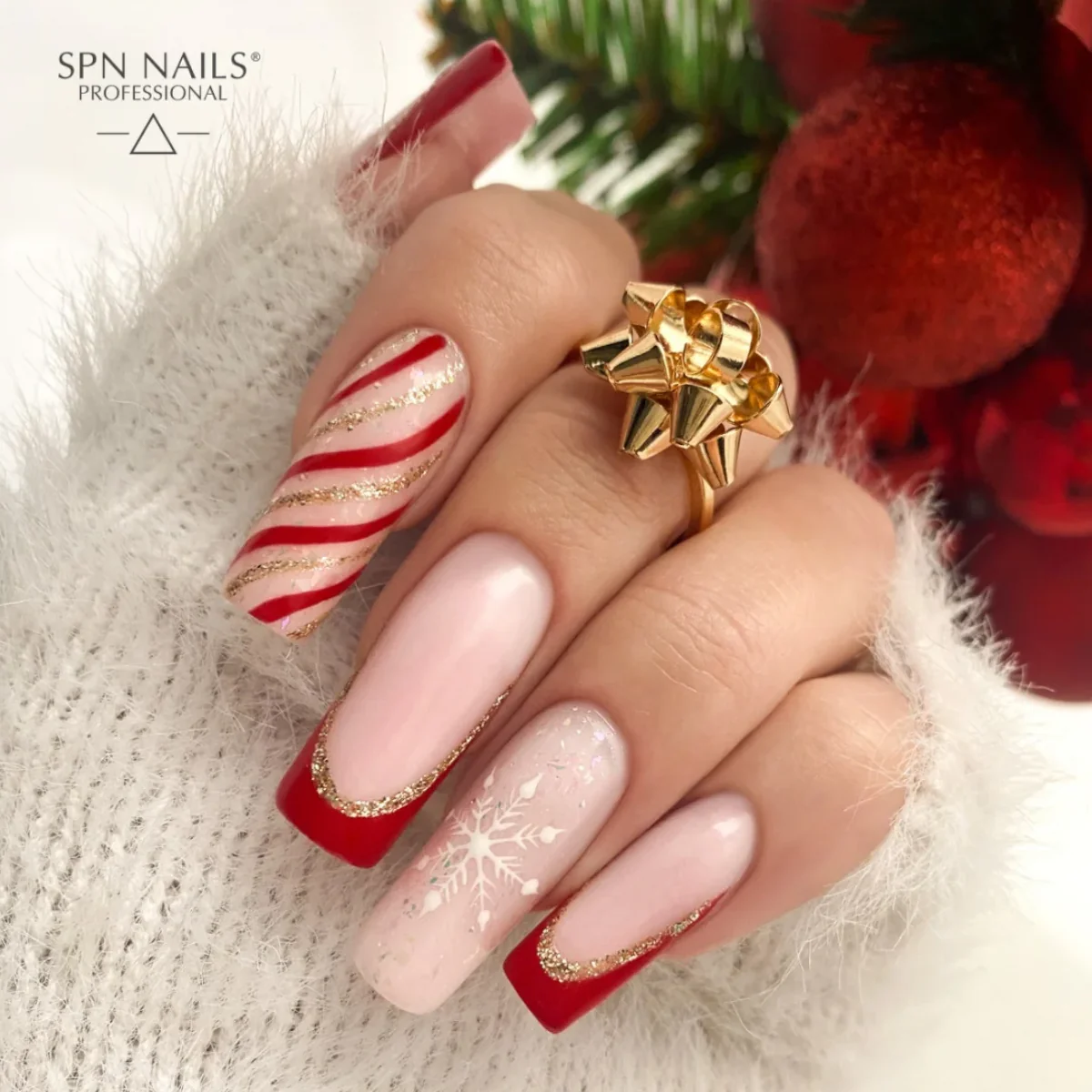 SPN Nails UV/LED Gel Polish 1008 Santa's Red - Image 2