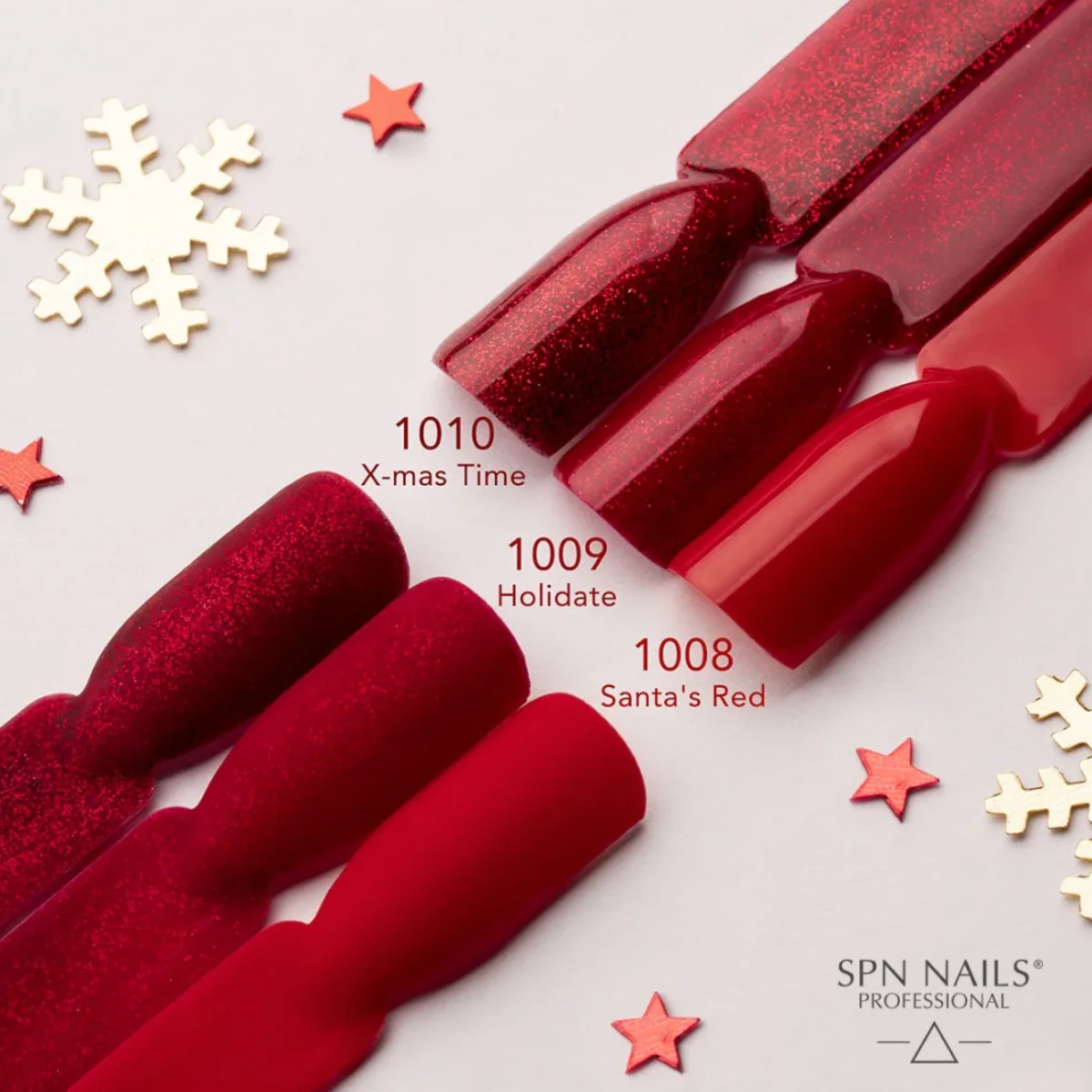SPN Nails UV/LED Gel Polish 1008 Santa's Red - Image 4