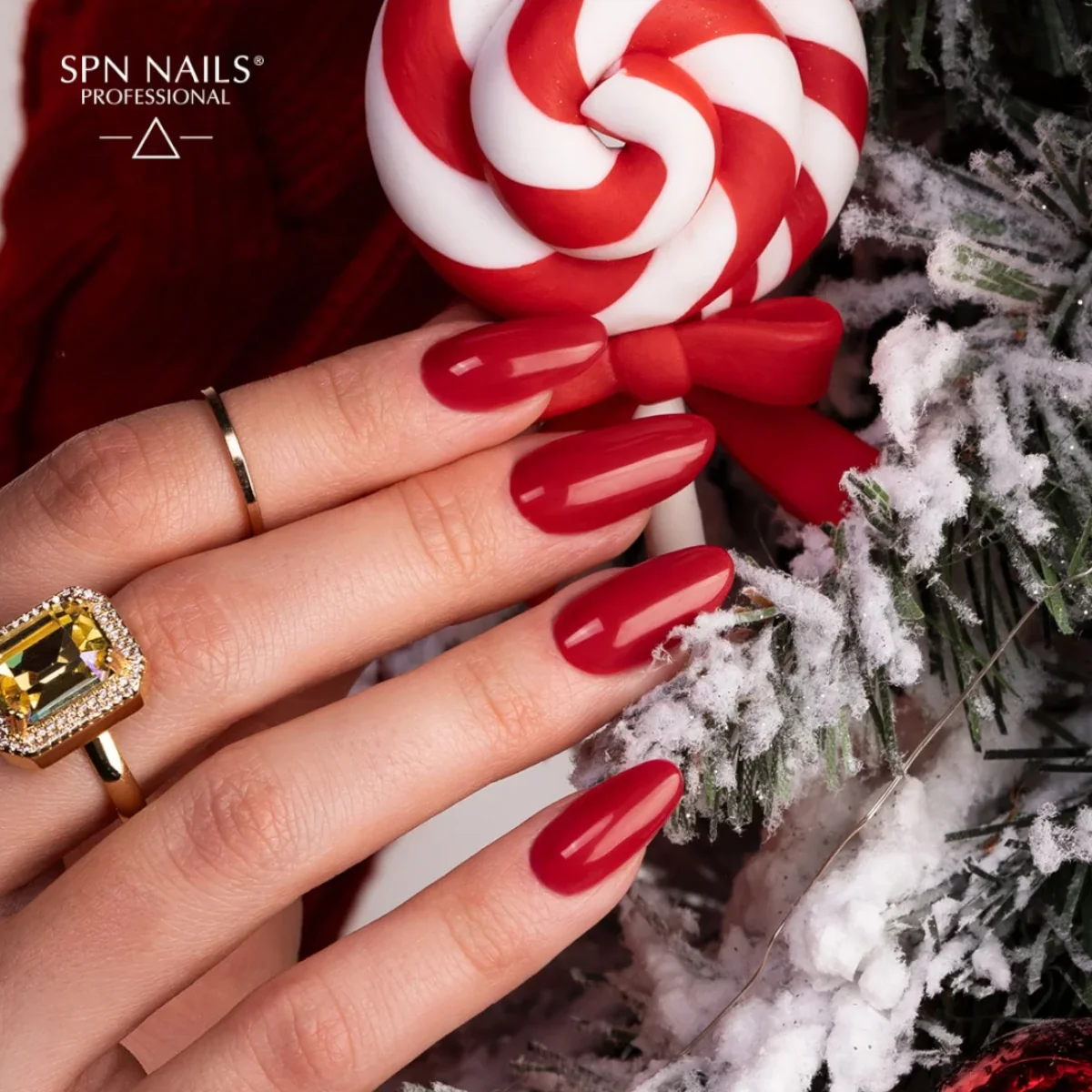 SPN Nails UV/LED Gel Polish 1008 Santa's Red - Image 5