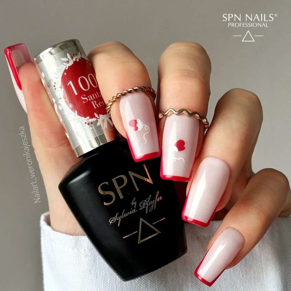 SPN Nails UV/LED Gel Polish 1008 Santa's Red - Image 6