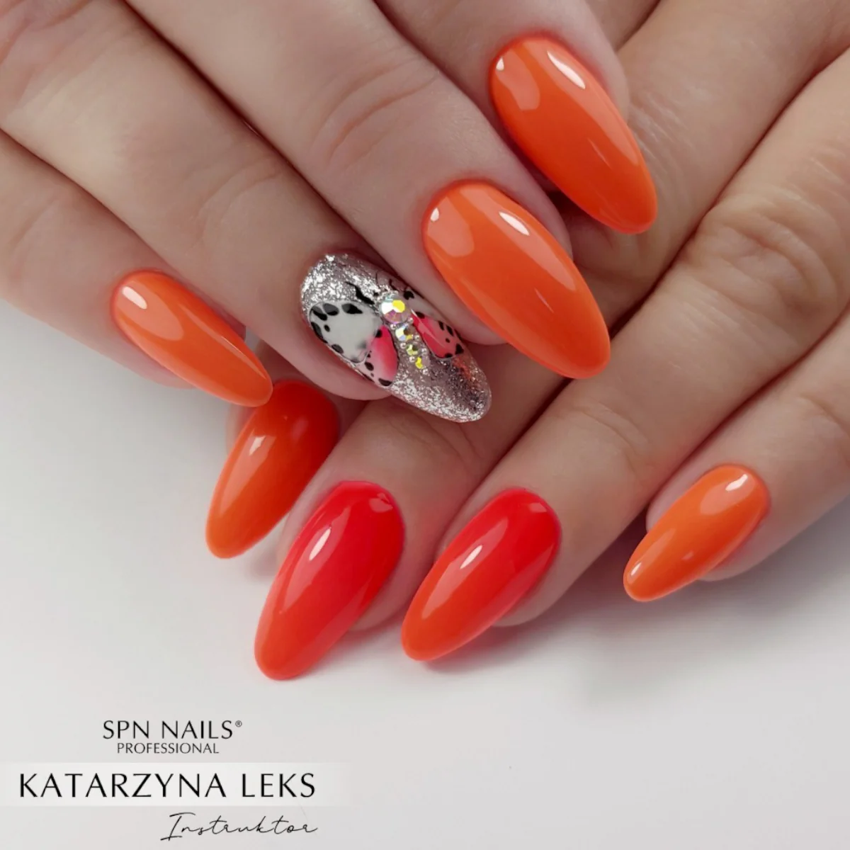 SPN Nails UV/LED Gel Polish 706 Neon Orange - Image 3