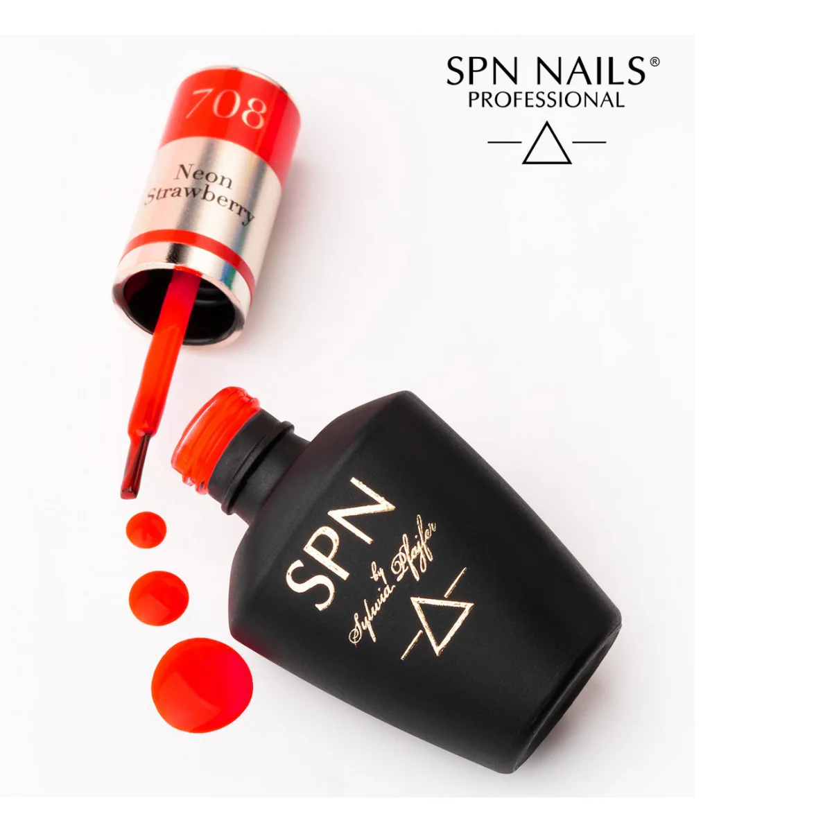 SPN Nails UV/LED Gel Polish 708 Neon Strawberry - Image 3