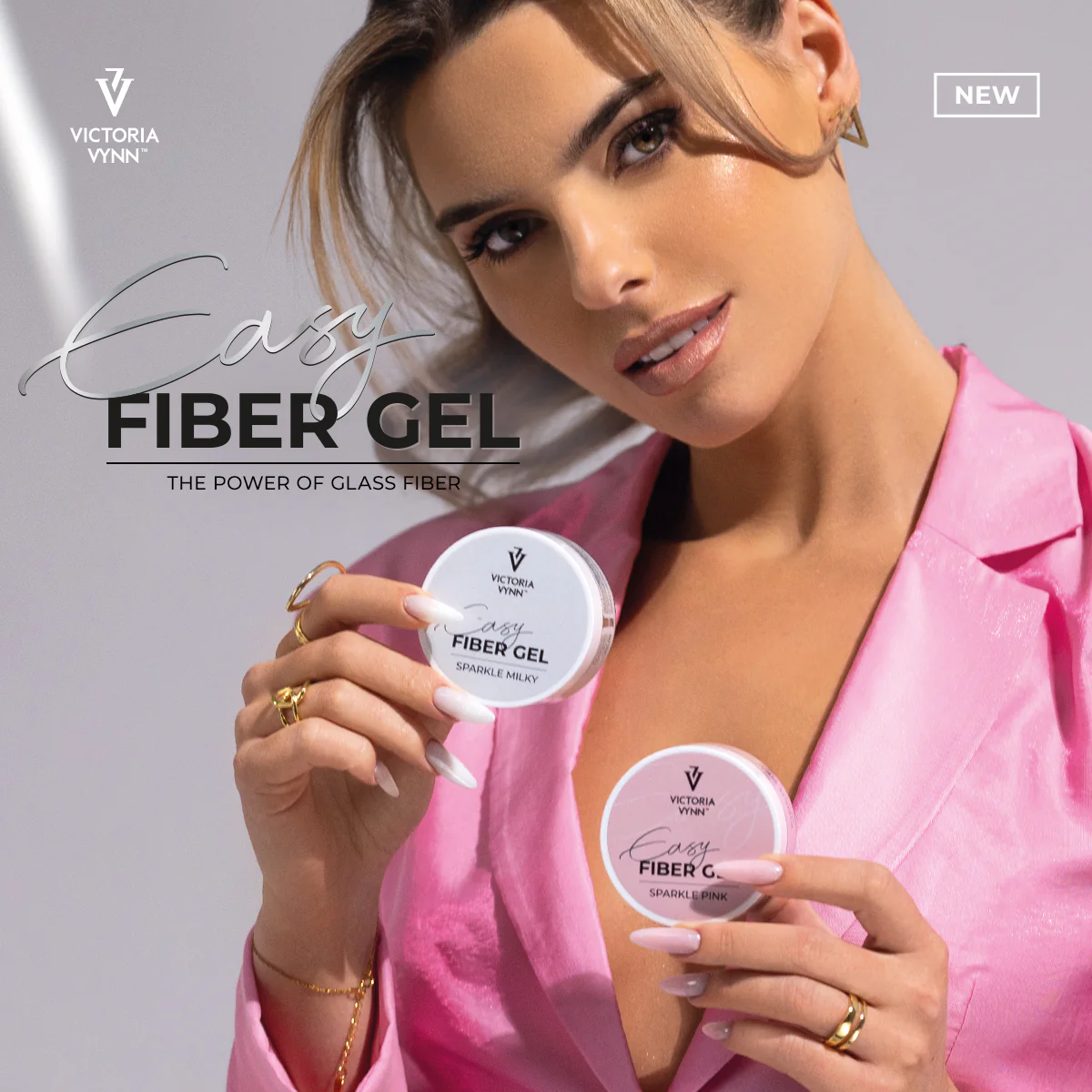 Victoria Vynn Easy Fiber Gel Sparkle Pink - Image 5