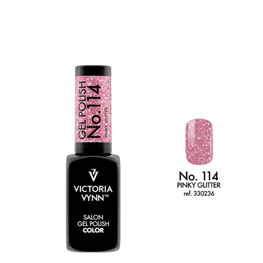 Victoria Vynn Gel Polish Color 114 Pinky Glitter